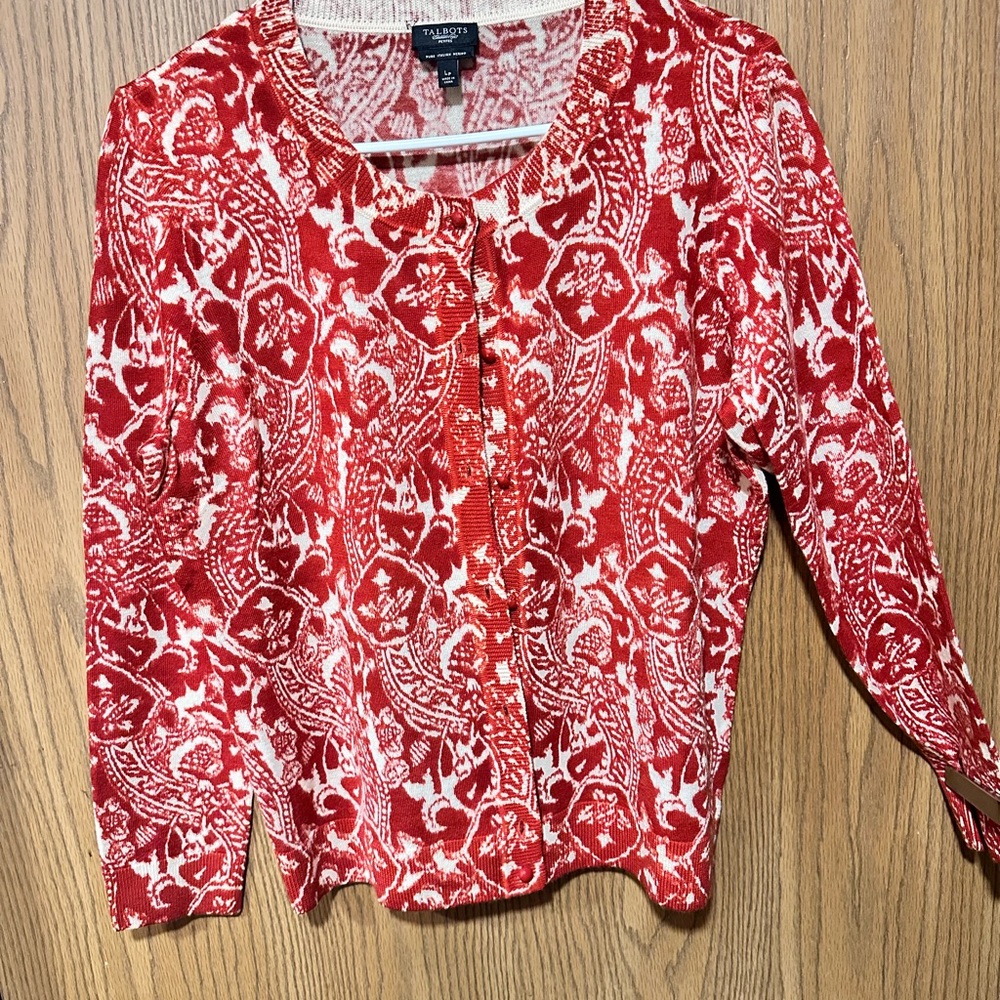 Pure Merino Wool Fall color button up top